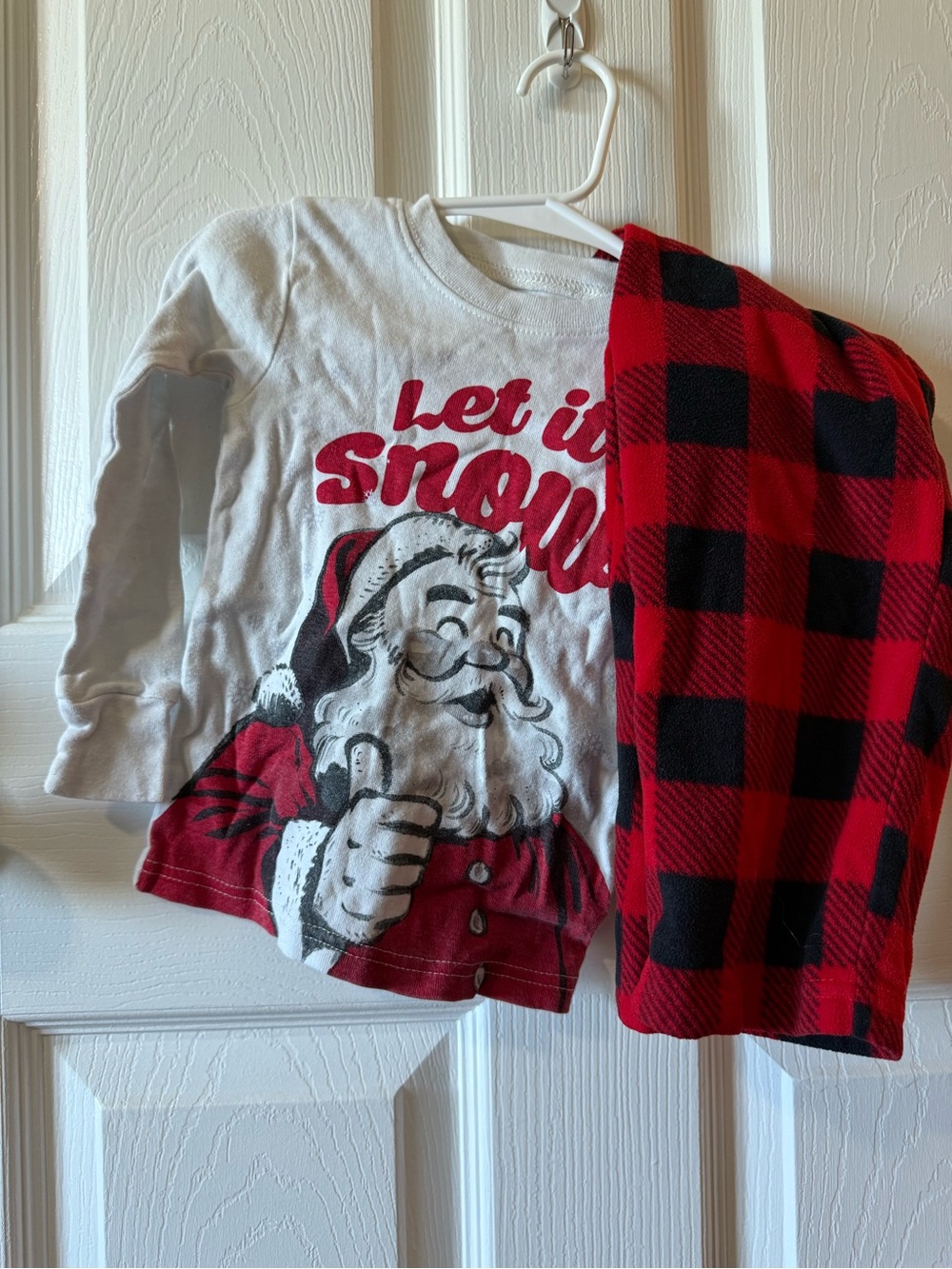 Carter’s 24M Red & White Santa 'Let it Snow' Pajama Set - 2/$10 Christmas PJs